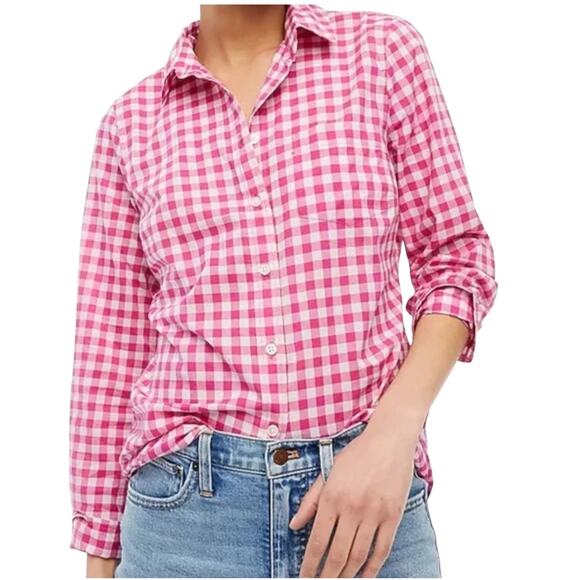 J. Crew Button Up Shirt Gingham Plaid Check - Picture 2 of 9